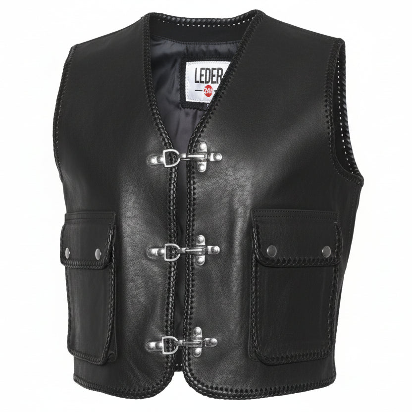 Nubuk Lederweste Biker