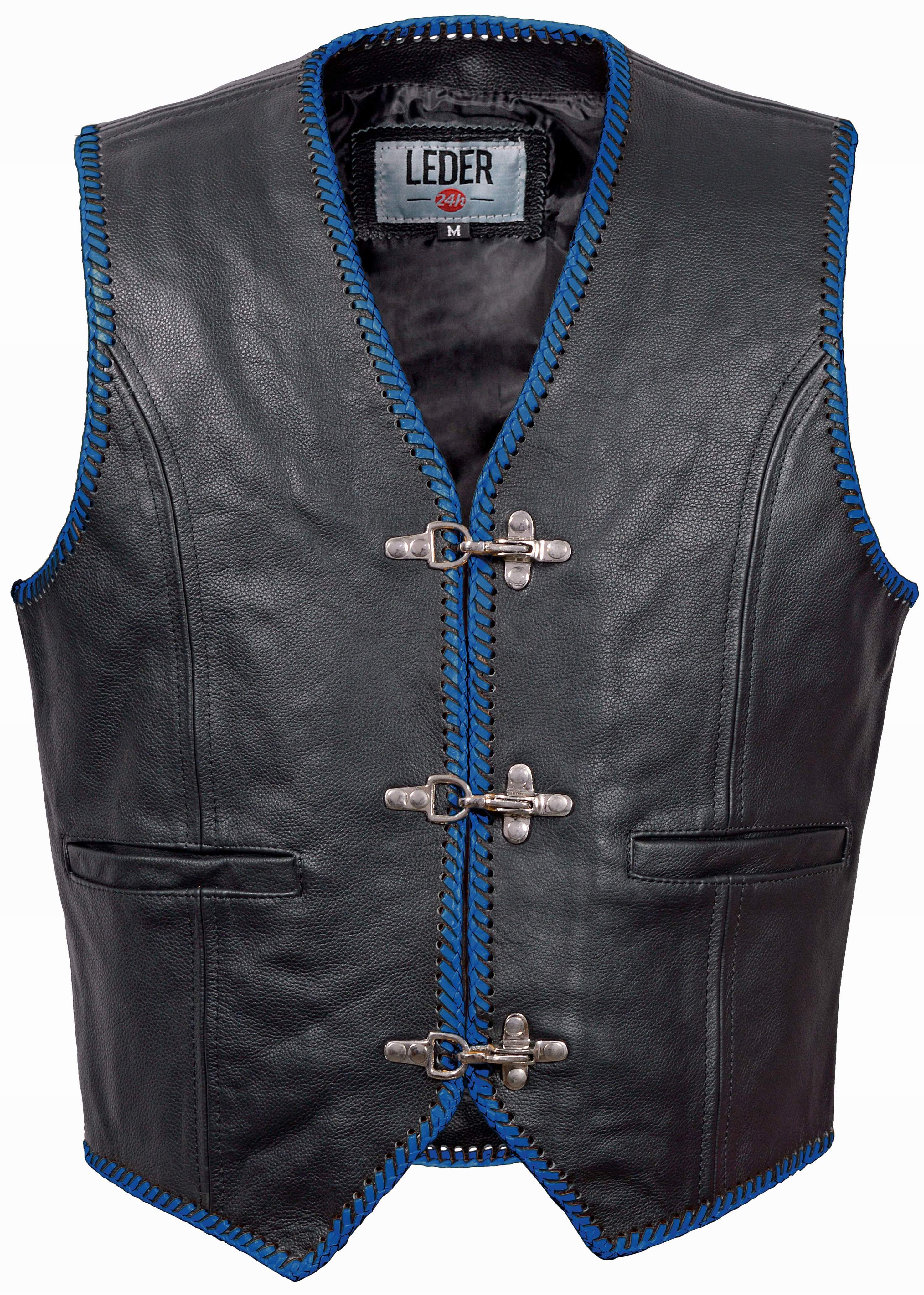 Leder24h Biker Kutte Herren Lederweste Lederkutte Motorrad Weste