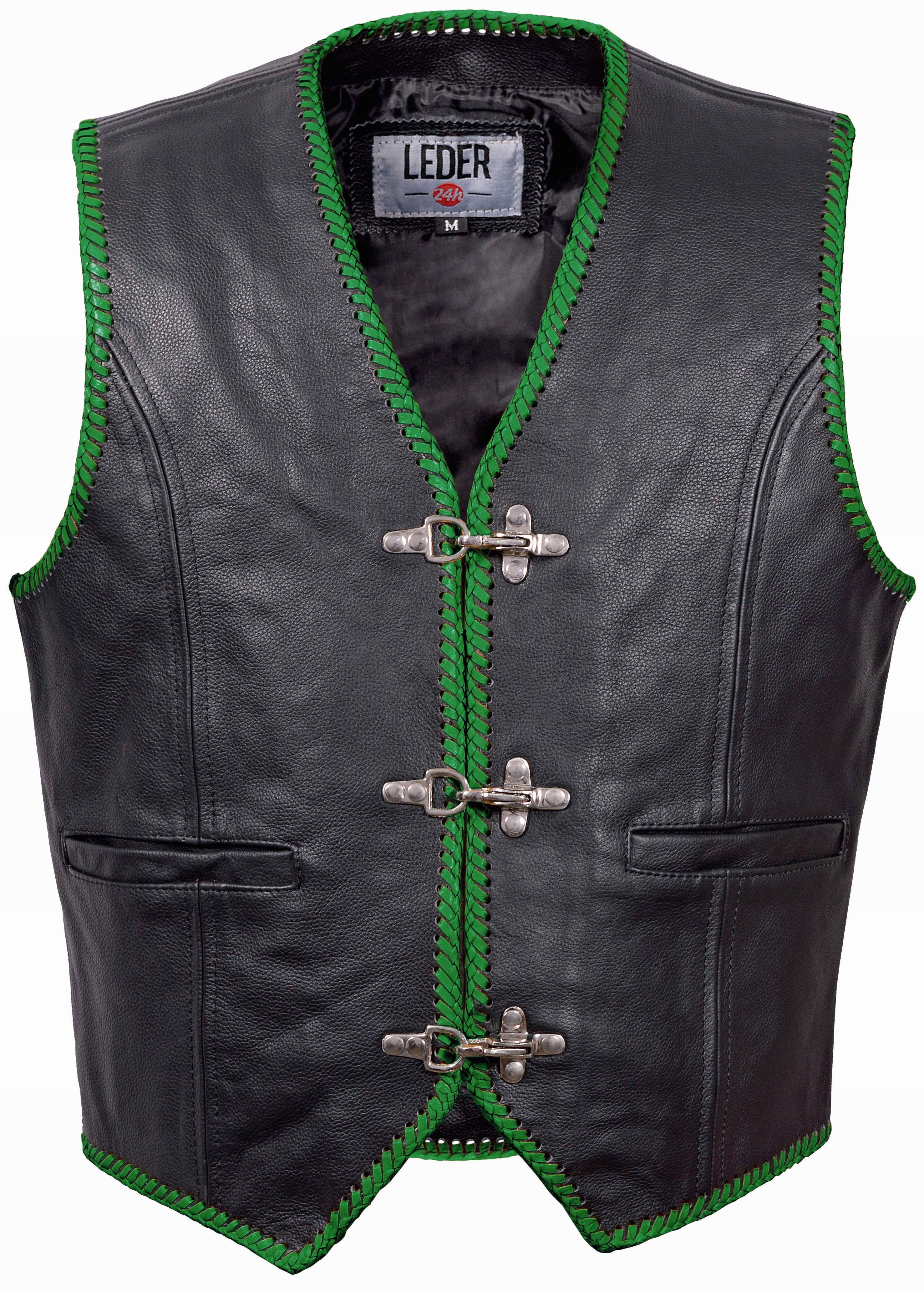 Leder24h Biker Kutte Herren Lederweste Lederkutte Motorrad Weste