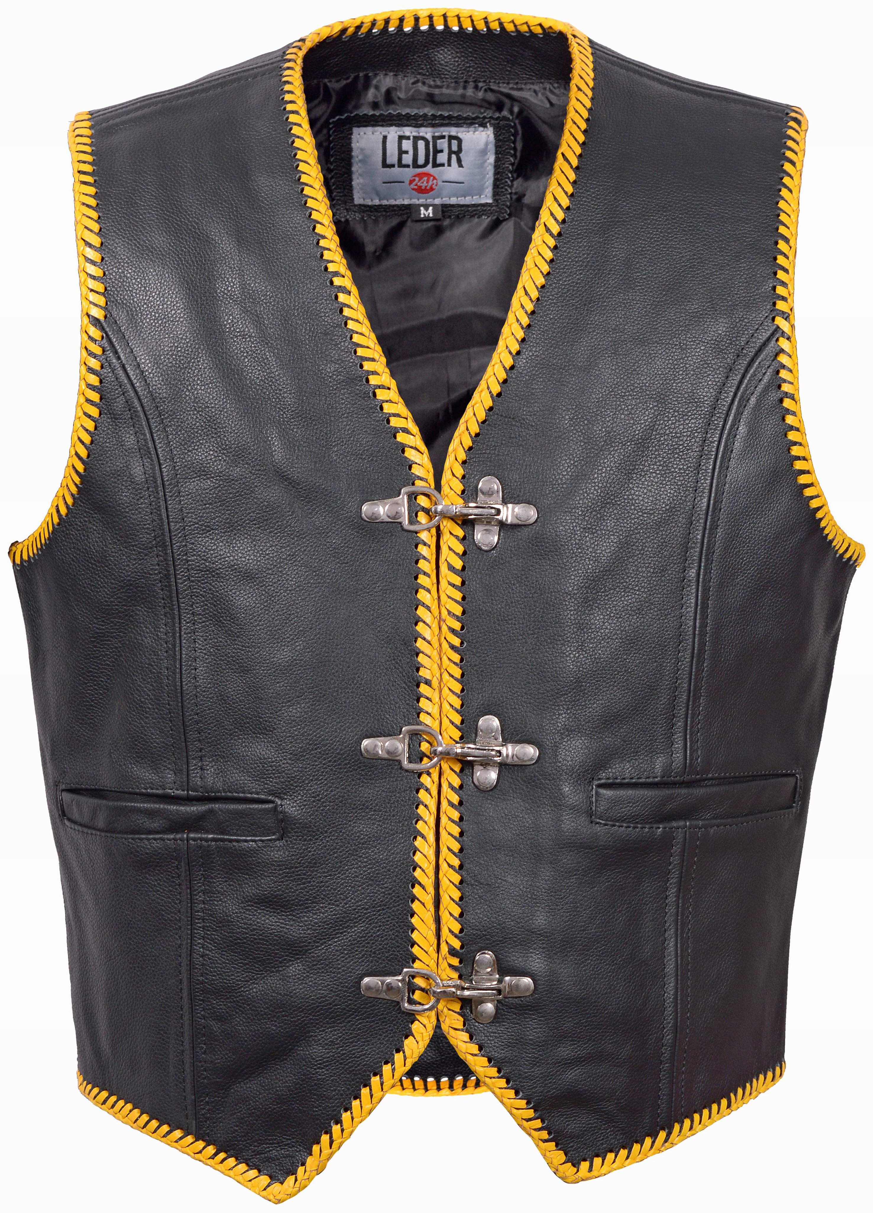 Leder24h Biker Kutte Herren Lederweste Lederkutte Motorrad Weste