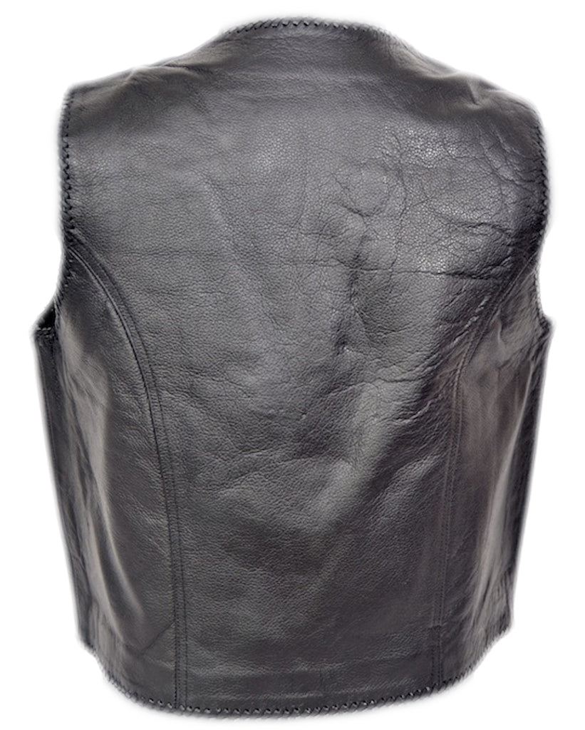 Leder24h Biker Kutte Herren Lederweste Lederkutte Motorrad Weste