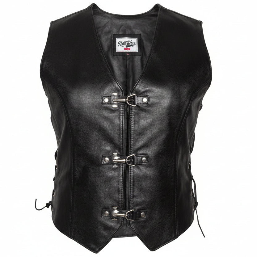 Edle Karabiner Lederweste Damen
