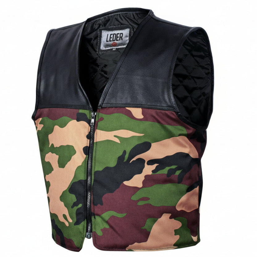 Leder Camouflage Weste
