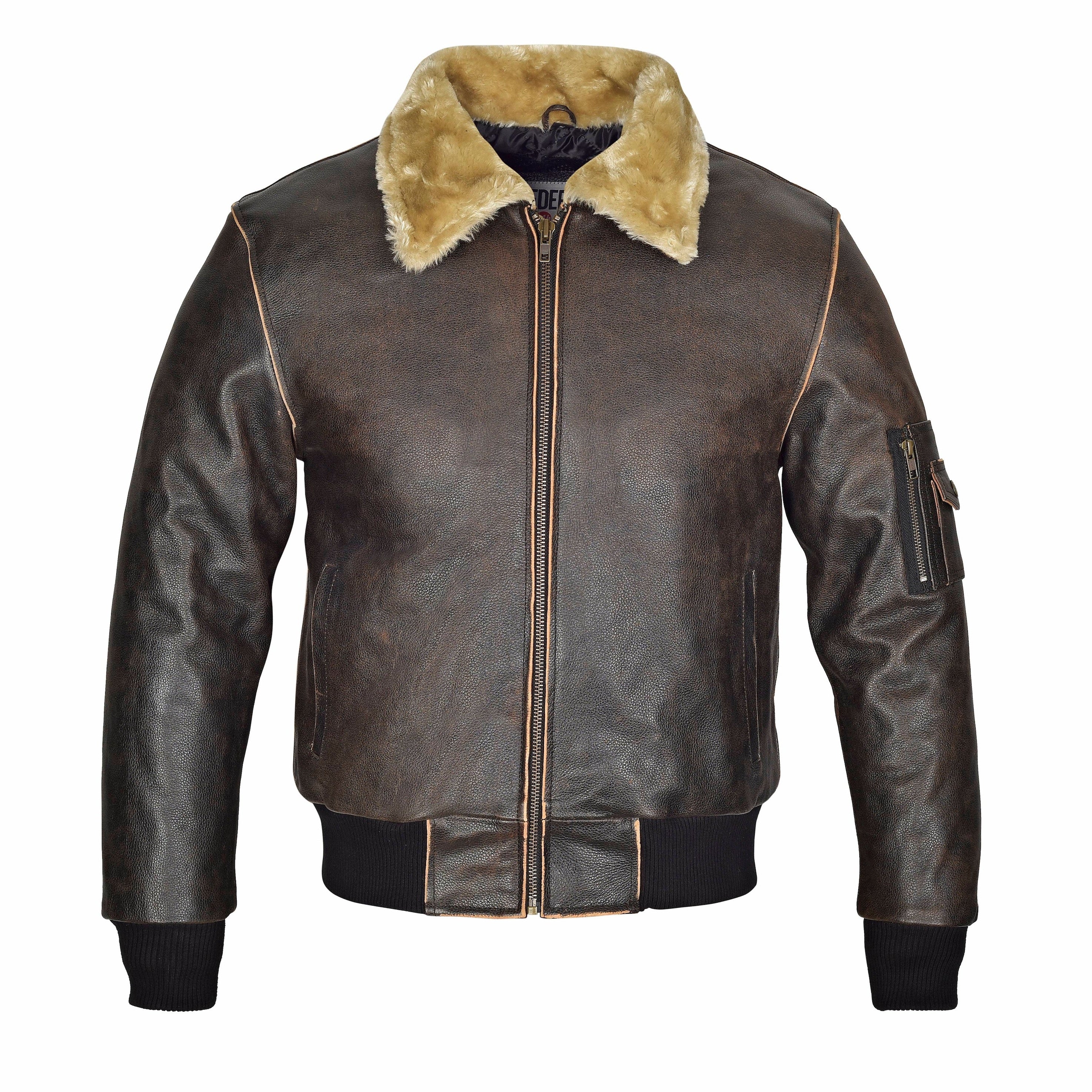 Lederjacke Fellkragen Herren