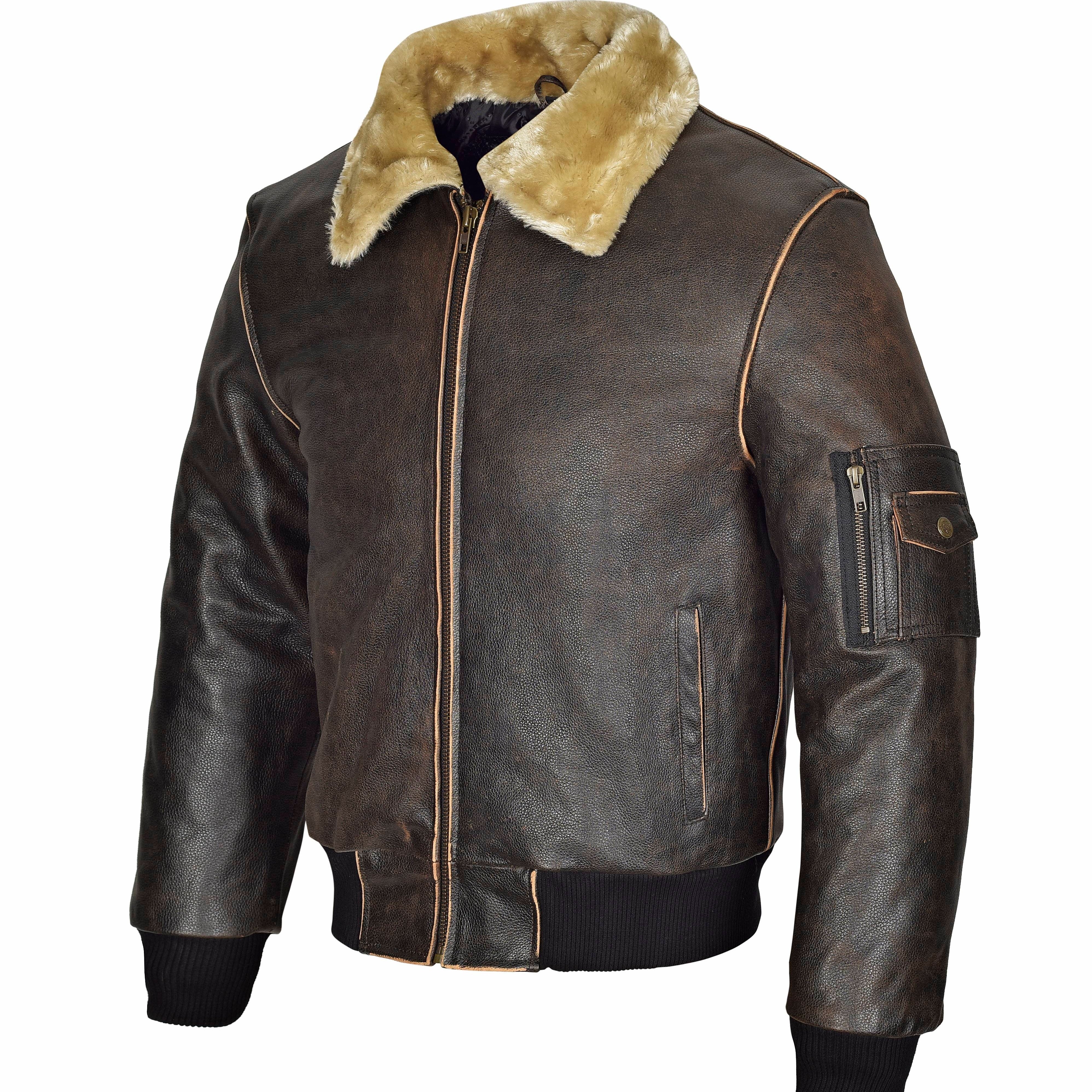 Lederjacke Fellkragen Herren