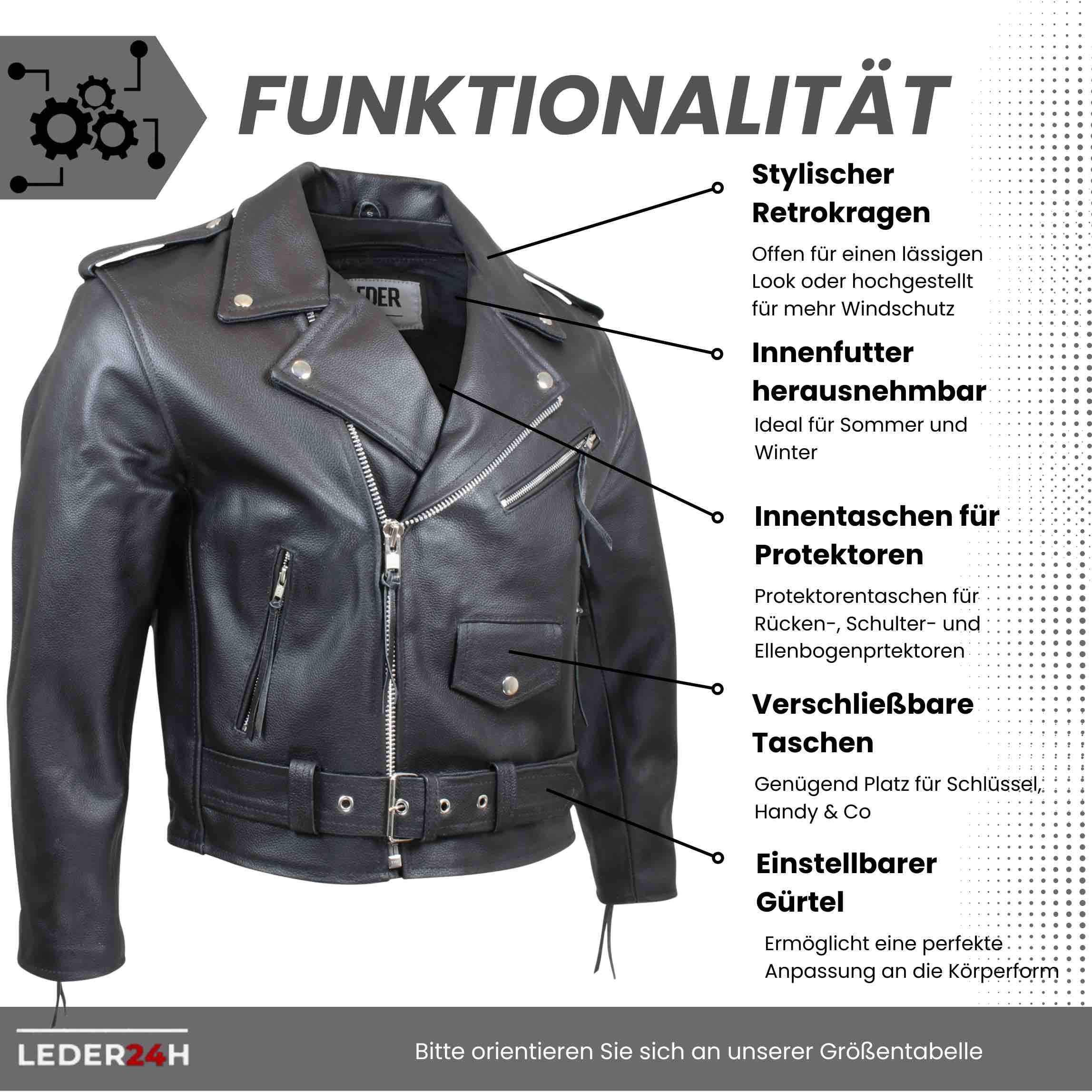 Motorrad Lederjacke Herren