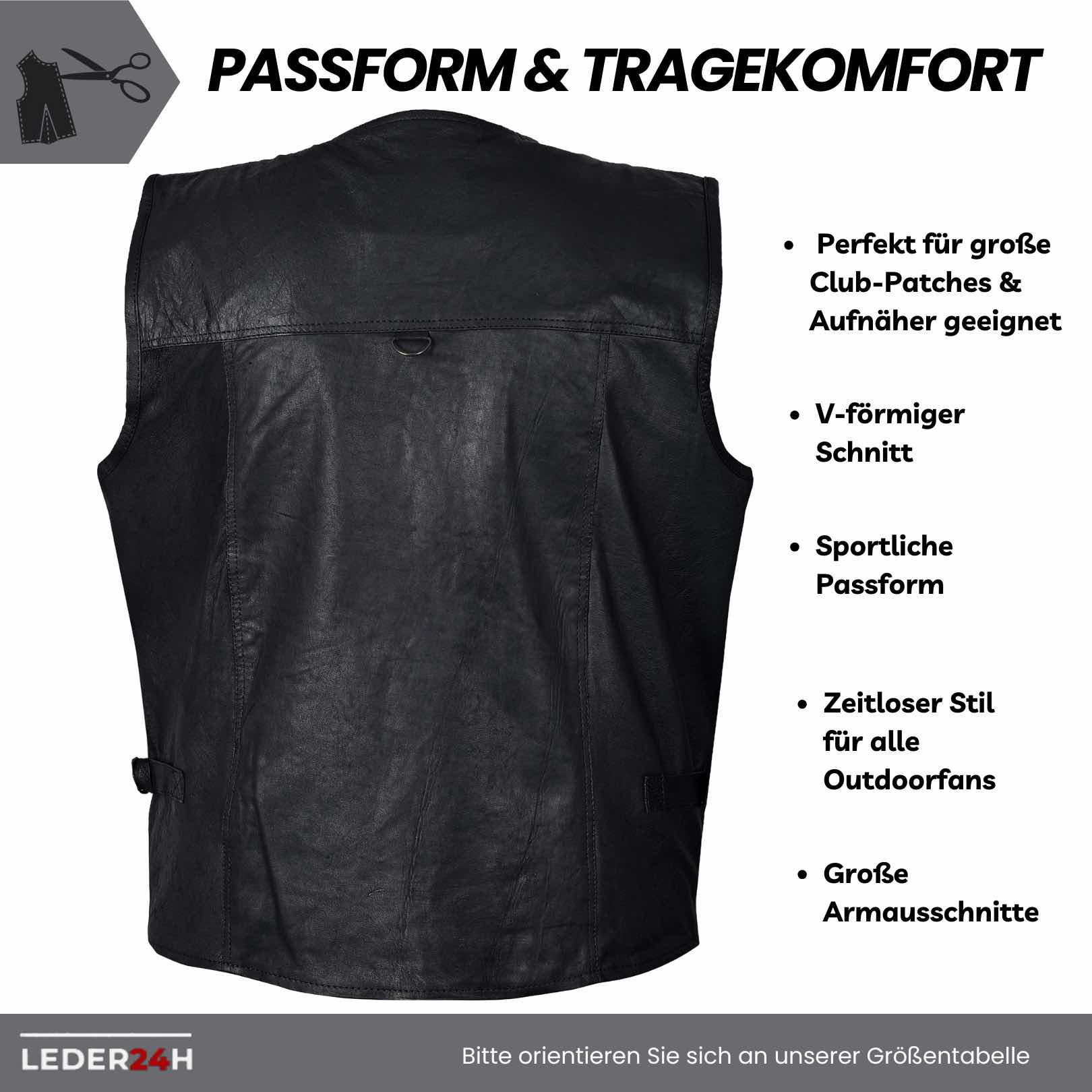 Outdoor Lederweste Herren