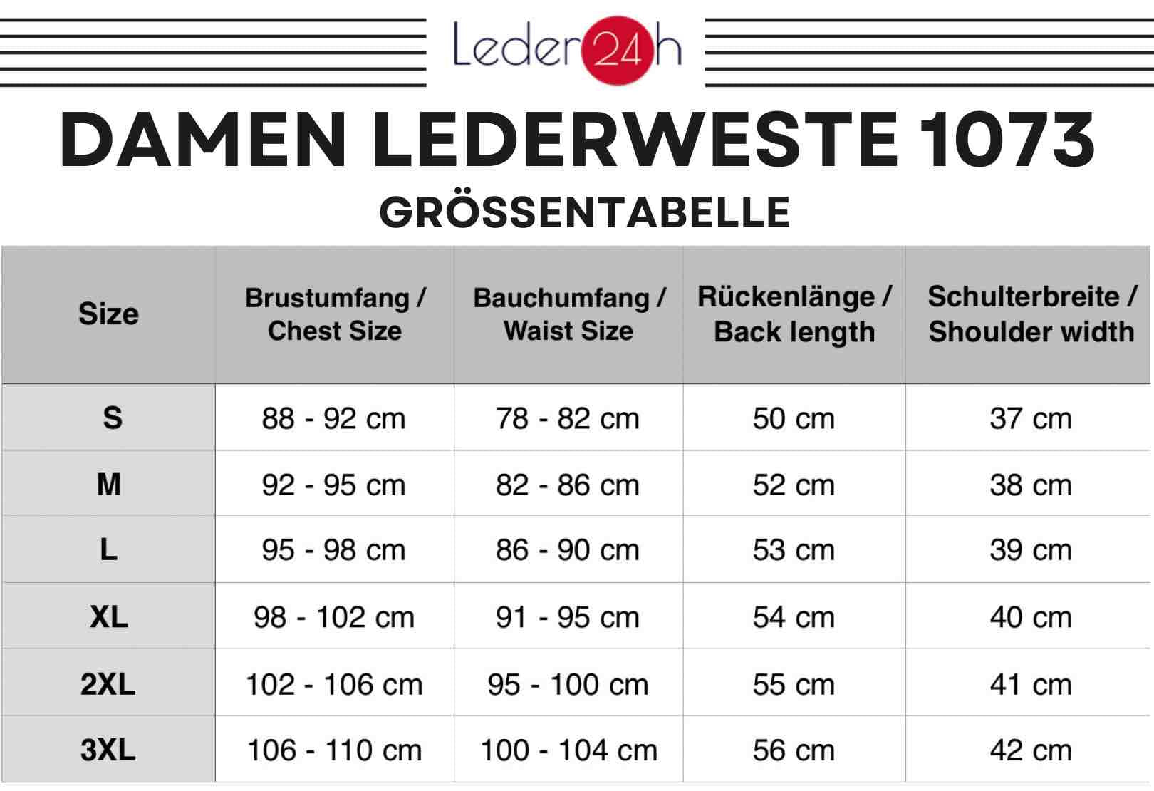 Exklusive Lederweste Schwarz Damen
