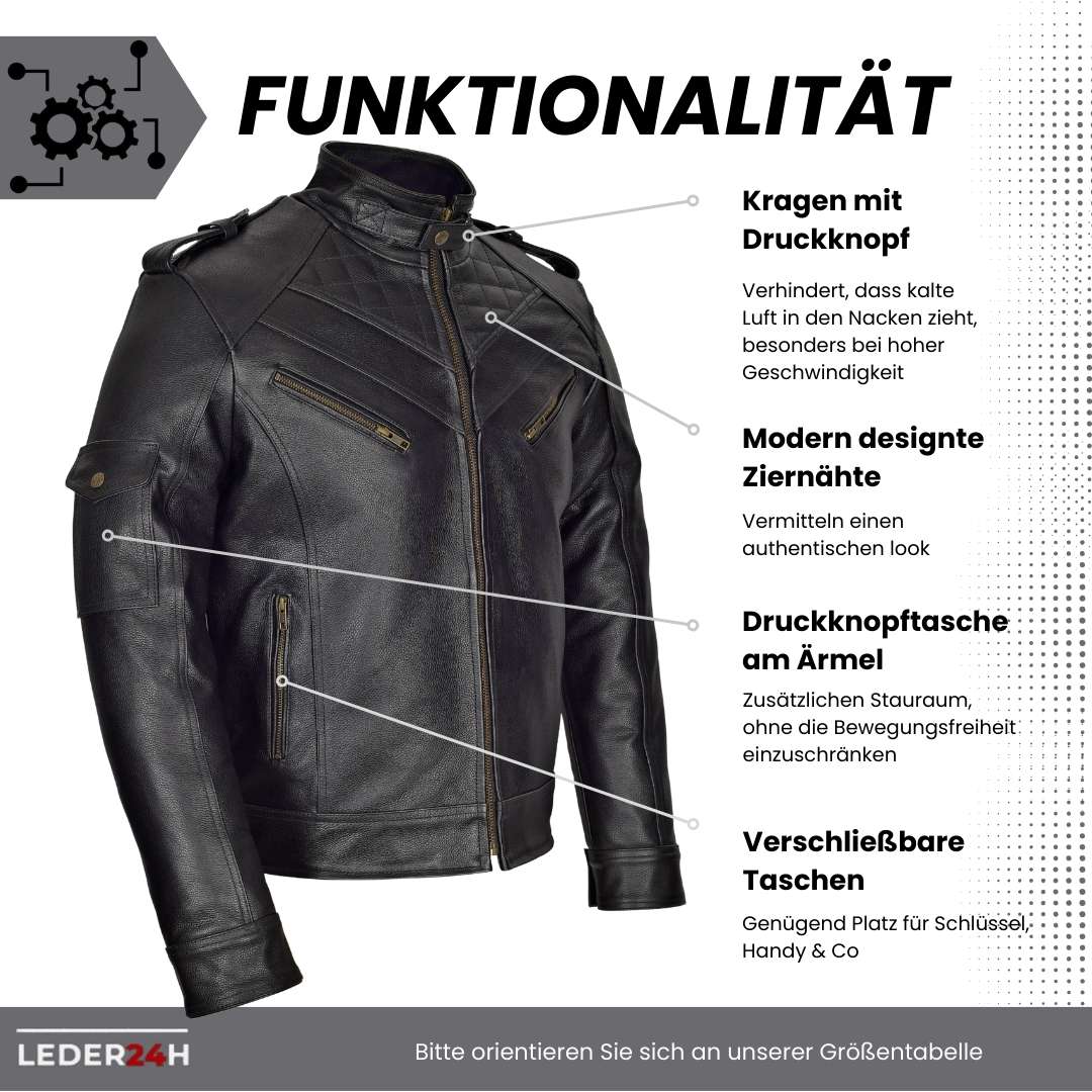Motorrad Lederjacke Herren