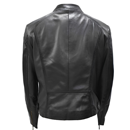 Weiche Lederjacke Schwarz
