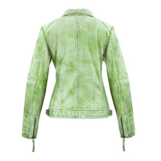 Exklusive Lederjacke Gelb Damen