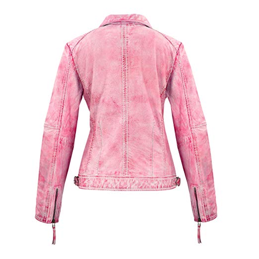 Exklusive Lederjacke Gelb Damen
