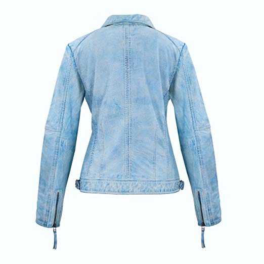 Exklusive Lederjacke Gelb Damen