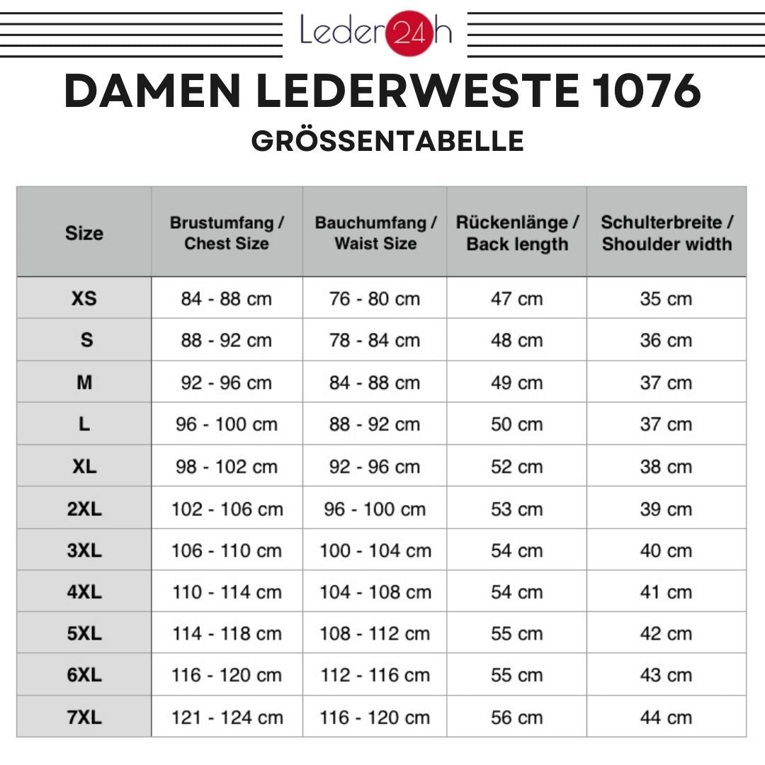 Edle Damen Lederweste Braun