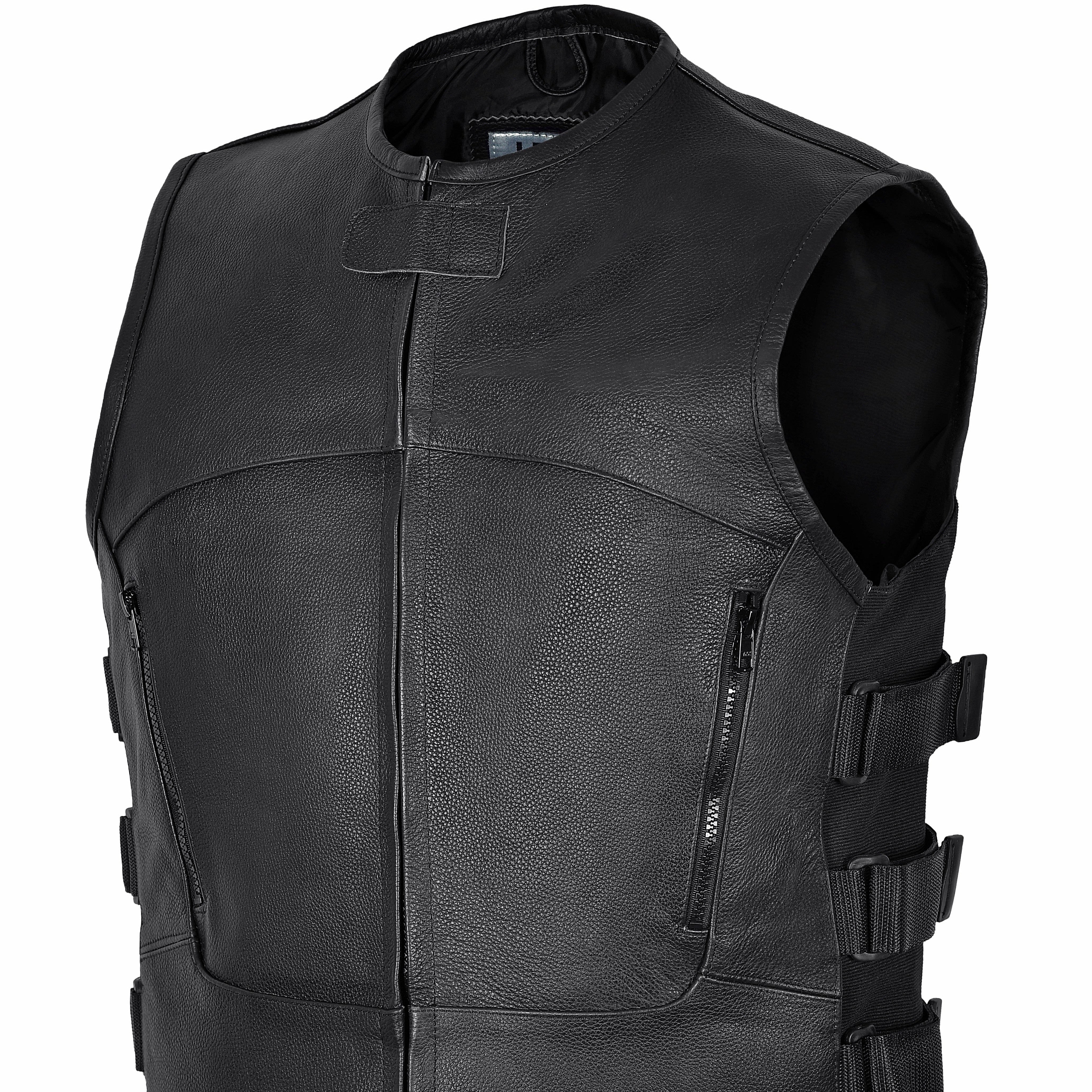 Motorrad Lederkutte Schwarz