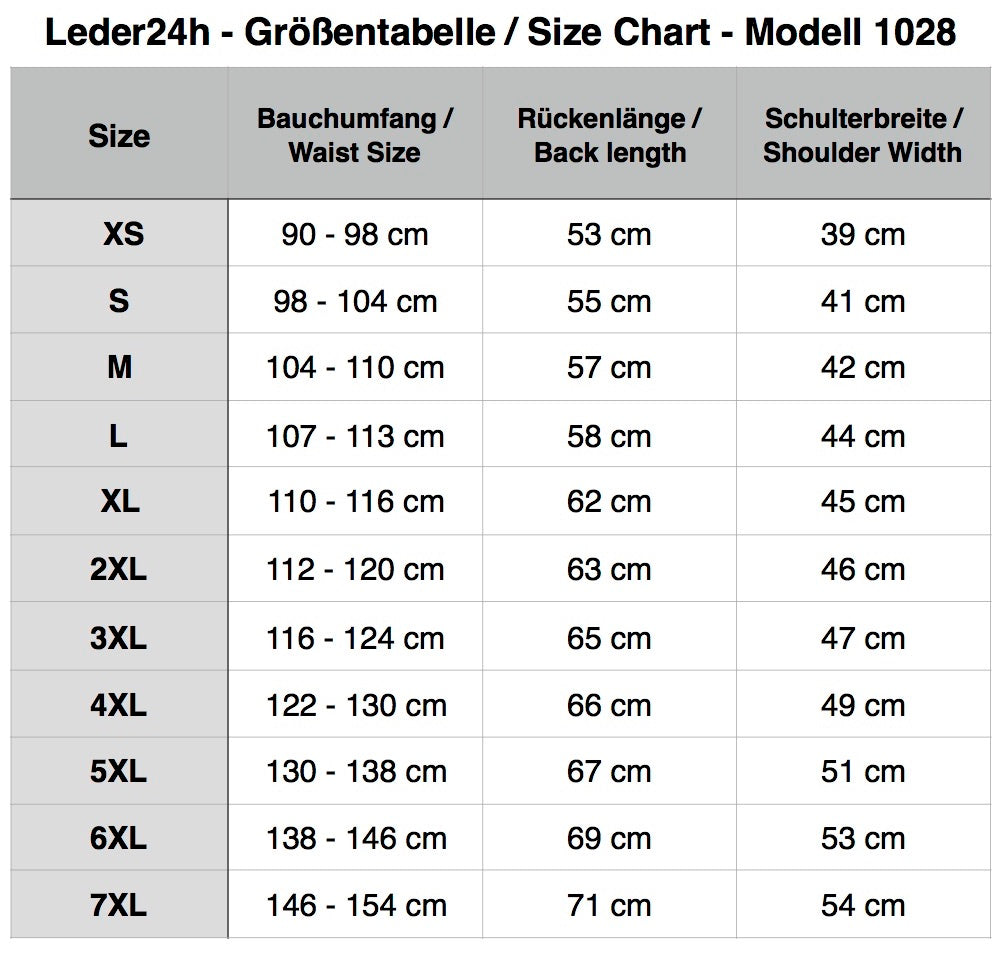 Motorrad Lederkutte Schwarz