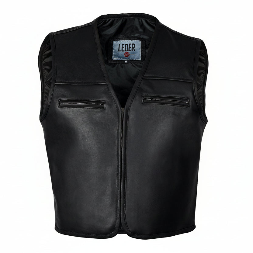 Wasserdichte Biker Lederweste