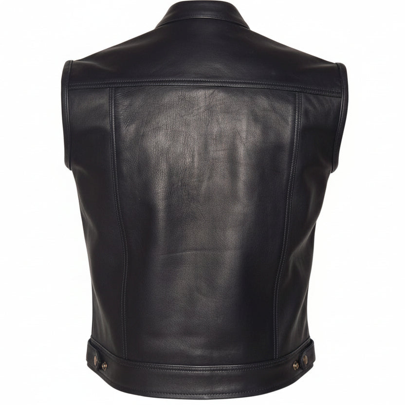Winddichte Biker Lederweste