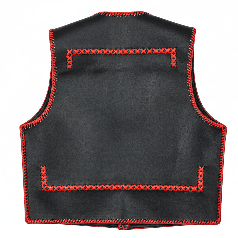 Biker Lederweste Muster