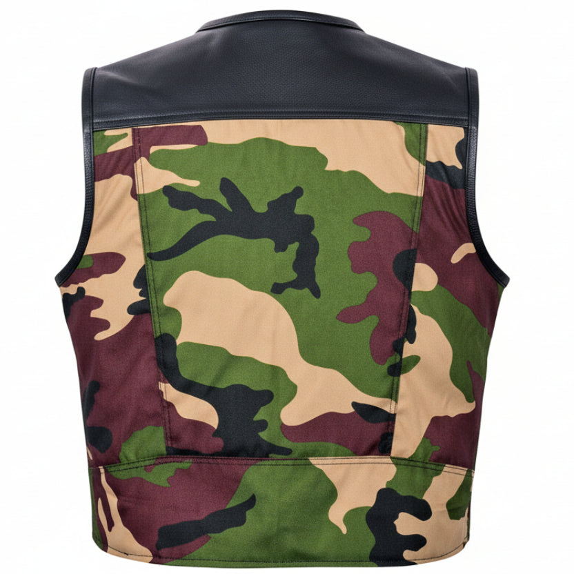 Leder Camouflage Weste