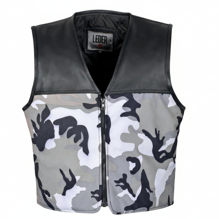 Leder Camouflage Weste