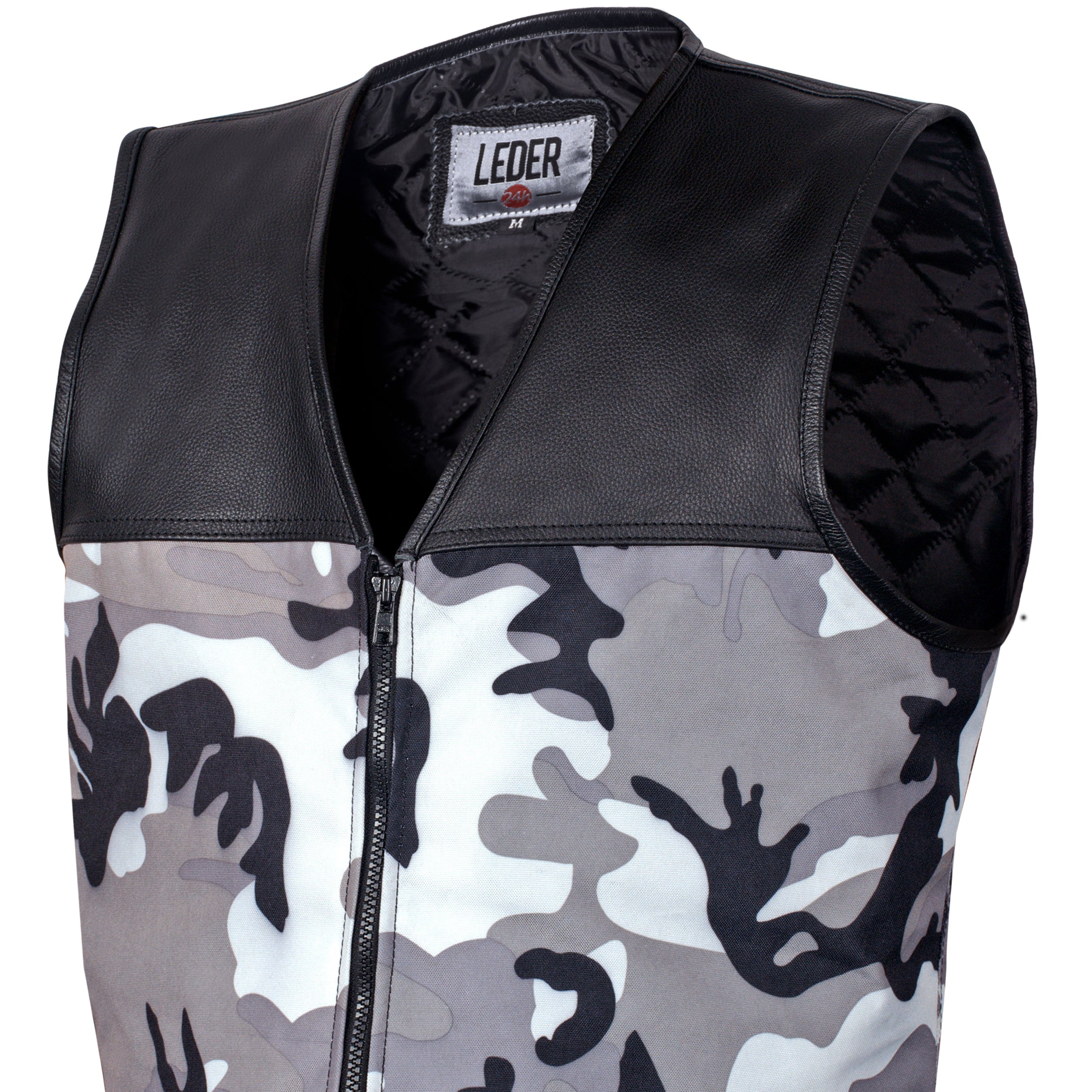 Leder Camouflage Weste