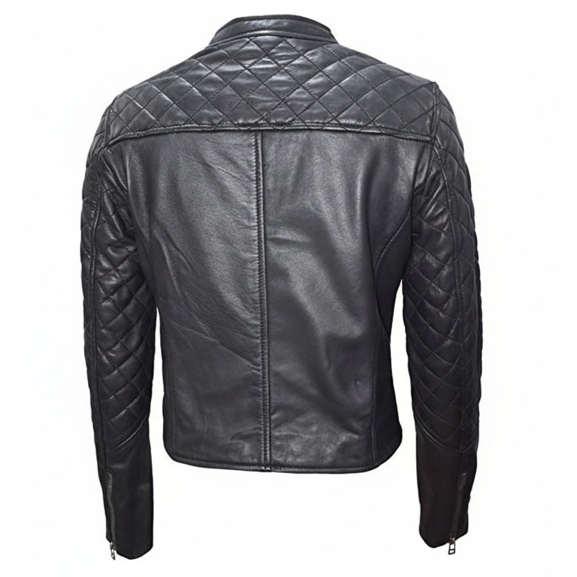 Elegante Lederjacke Schwarz