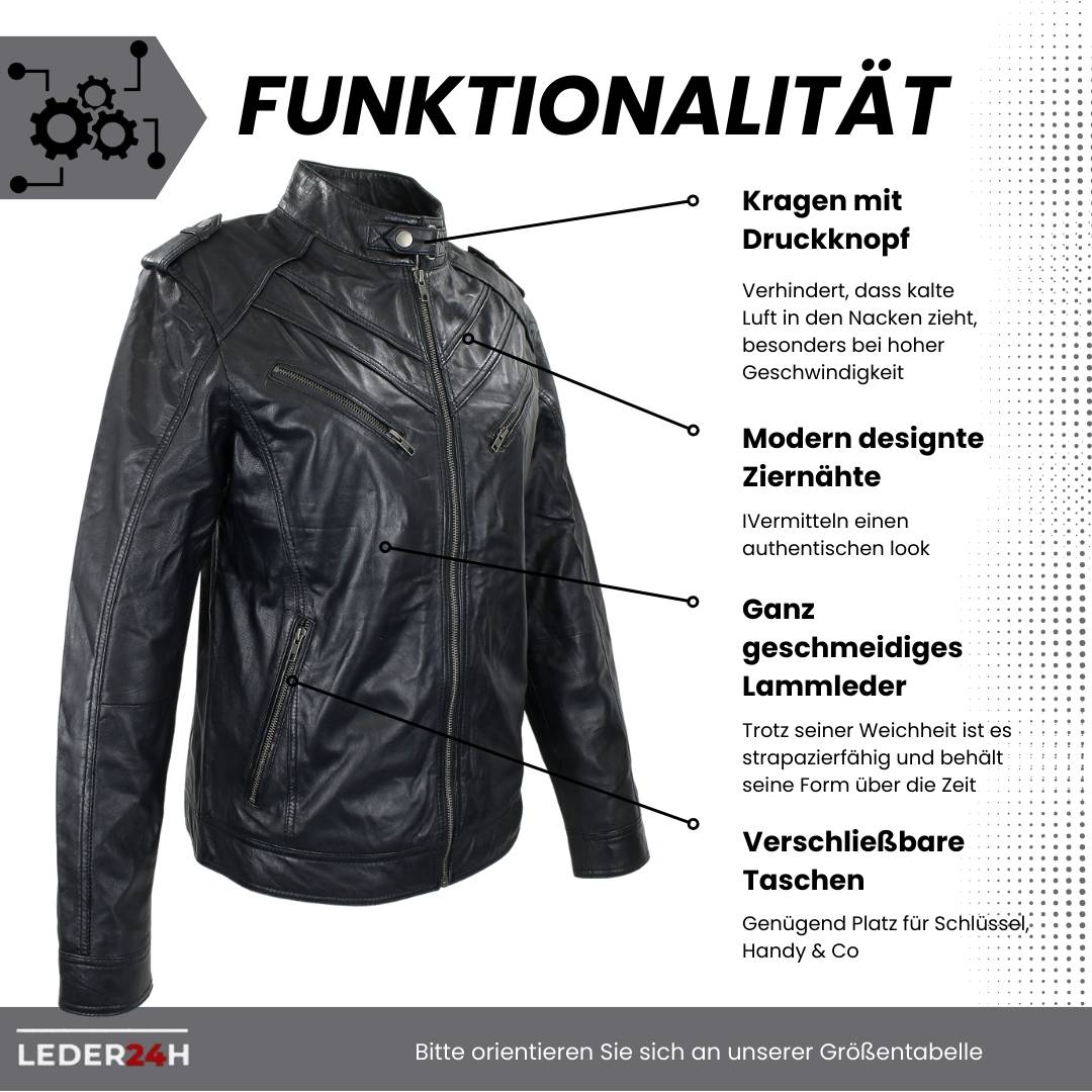 Leichte Lederjacke Herren
