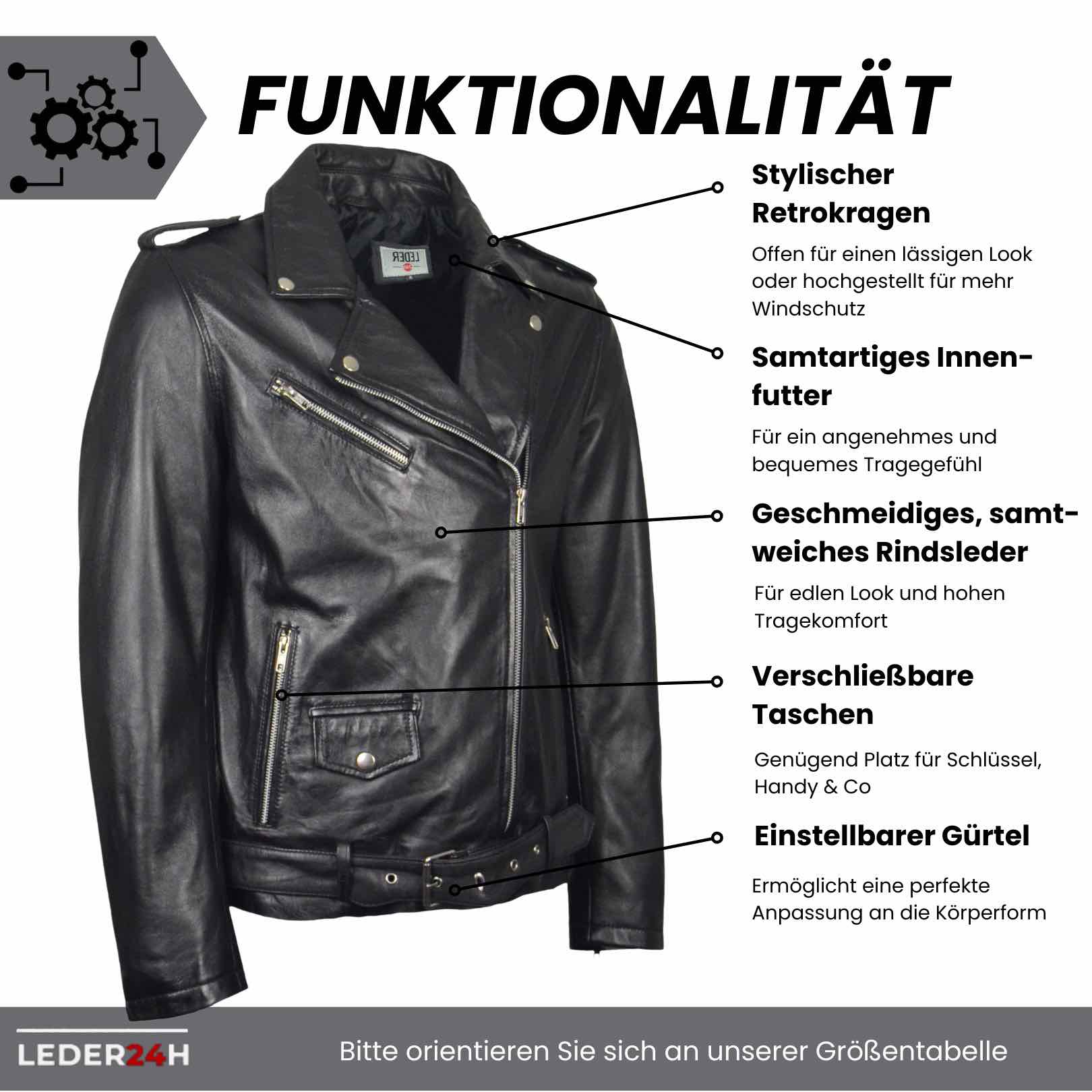 Motorrad Lederjacke Herren