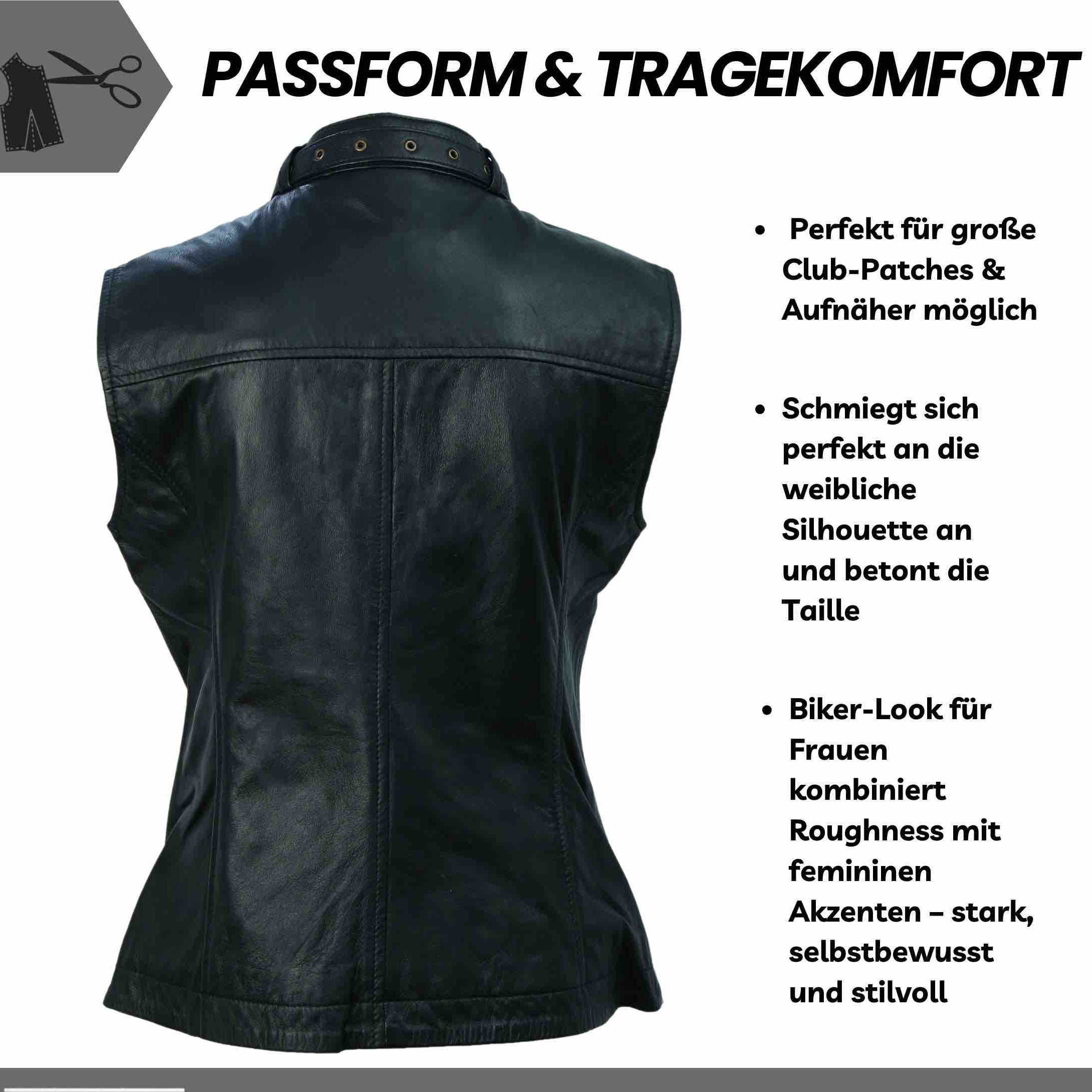Luxuriöse Gothic Lederweste Damen
