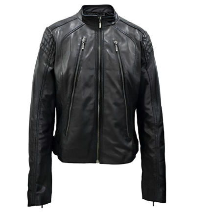 Weiche Lederjacke Schwarz
