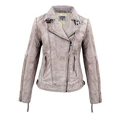 Exklusive Lederjacke Gelb Damen