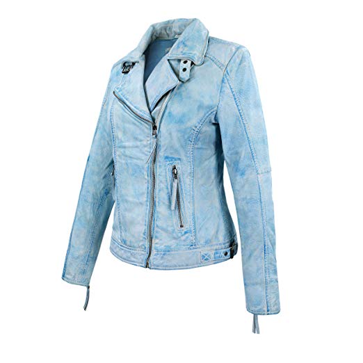Exklusive Lederjacke Gelb Damen