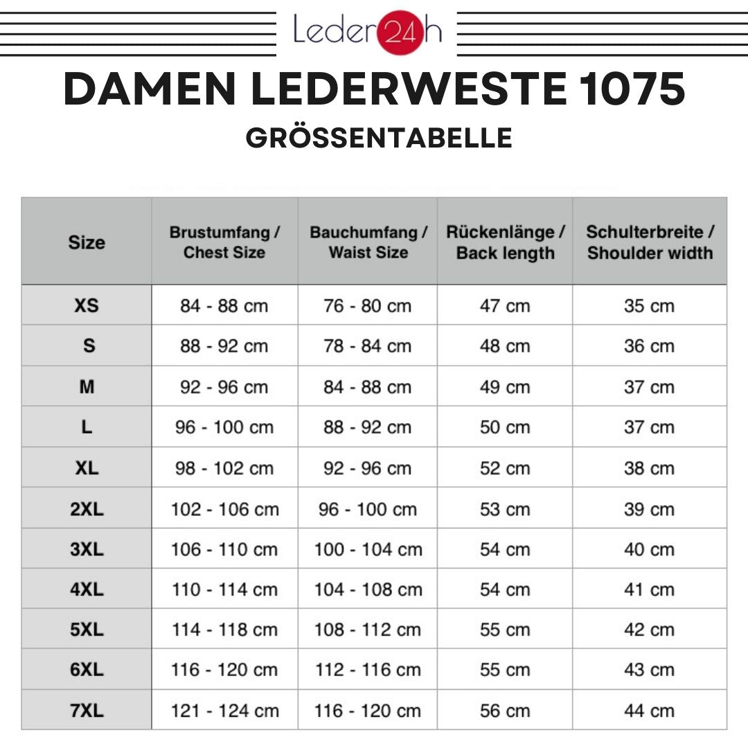 Edle Damen Lederweste Braun