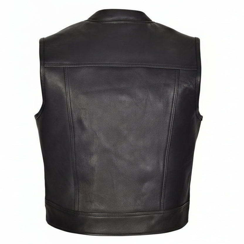 Motorrad Lederkutte Schwarz